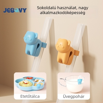 Hosszított bébi szilikon szívócső kapoccsal – porridge etetésére