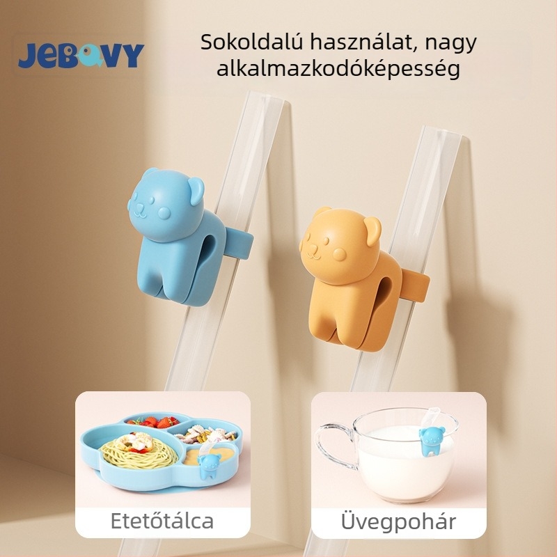 Hosszított bébi szilikon szívócső kapoccsal – porridge etetésére