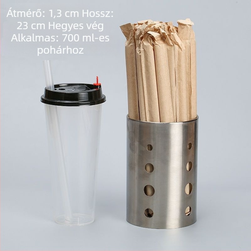 Élelmiszer-minőségű átlátszó boba gyöngy szívók, egyszer használatos, egyedi csomagolásban, nagy átmérőjű
