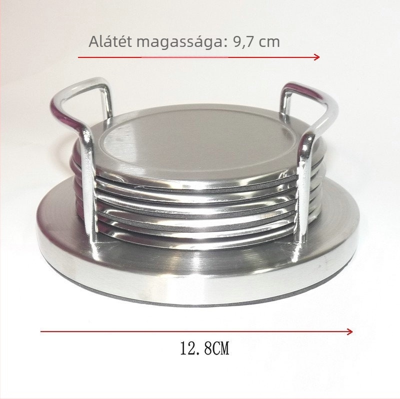 6 darabos EVA fogantyúval ellátott pohár- és tálaló alátétkészlet – csúszásmentes, kör alakú szigetelő alátétek