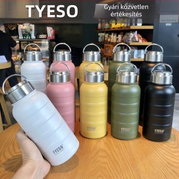 Minimalista termosz, 1000 ml kapacitás, hordozható, rozsdamentes acél, uniszex dizájn