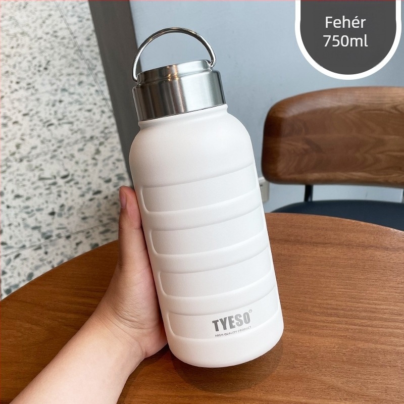 Minimalista termosz, 1000 ml kapacitás, hordozható, rozsdamentes acél, uniszex dizájn