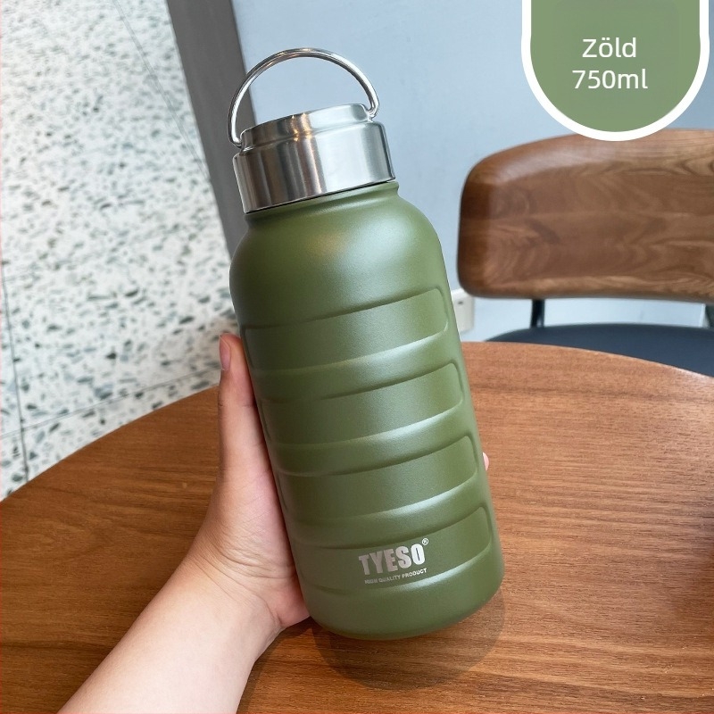 Minimalista termosz, 1000 ml kapacitás, hordozható, rozsdamentes acél, uniszex dizájn
