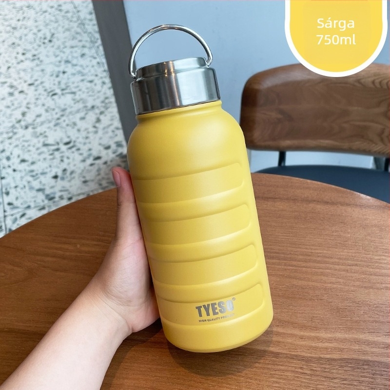 Minimalista termosz, 1000 ml kapacitás, hordozható, rozsdamentes acél, uniszex dizájn