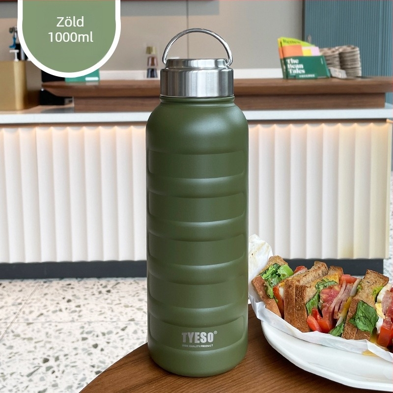 Minimalista termosz, 1000 ml kapacitás, hordozható, rozsdamentes acél, uniszex dizájn