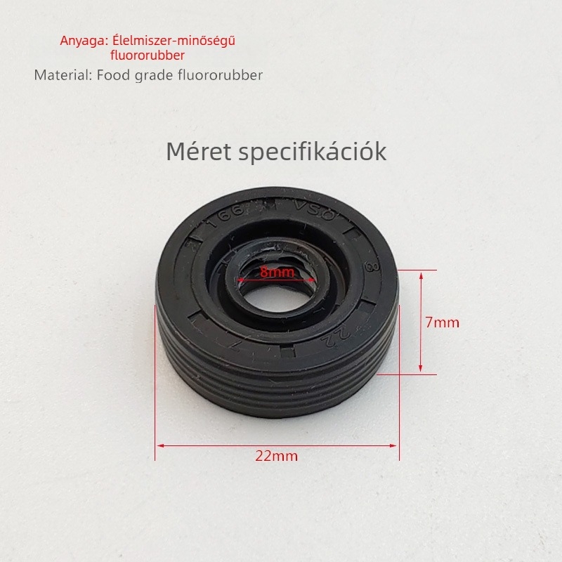 Olajtömítő és csapágy készlet blender és gyümölcsprés motorokhoz, 22×8×7 mm