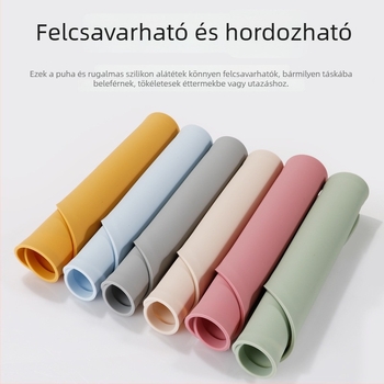 Félkör alakú szilikon hőálló alátét az asztalra, edényekhez, tányérokhoz és poharakhoz