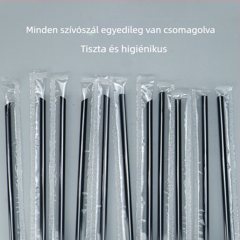15 cm egyedi csomagolású, egyszer használatos szívószál kávéhoz, tej-teához, szója tejhez és forró italokhoz — vékony, kereskedelmi célú felhasználás