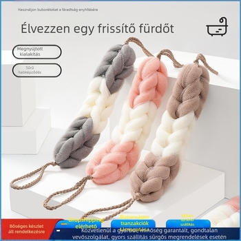 Hosszú fürdőcsík exfoláló hátreszelővel, virág formájú fürdő