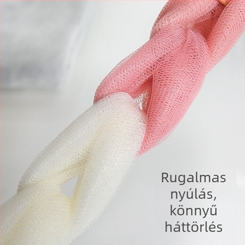 Hosszú fürdőcsík exfoláló hátreszelővel, virág formájú fürdő