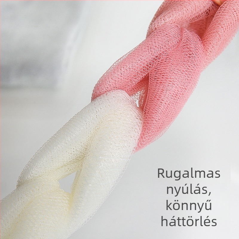Hosszú fürdőcsík exfoláló hátreszelővel, virág formájú fürdő