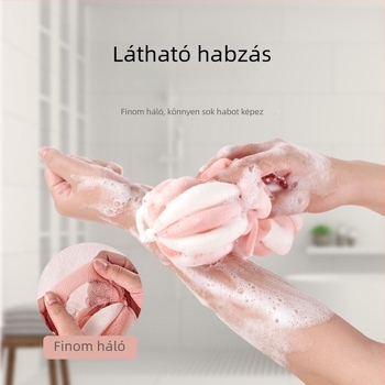 Nyújtható fürdőgolyó, nagy méretű zuhanyszivacs, tartós, gazdag habzás, elegáns