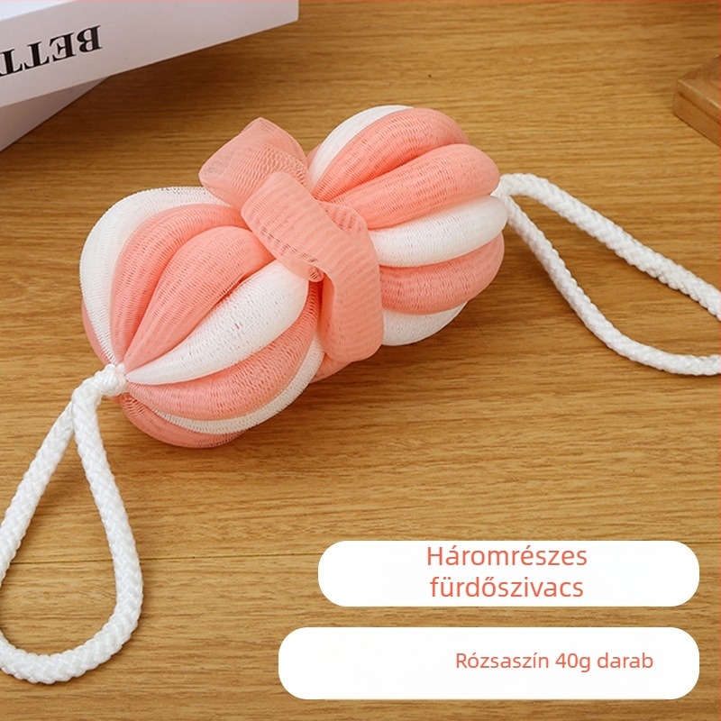Nyújtható fürdőgolyó, nagy méretű zuhanyszivacs, tartós, gazdag habzás, elegáns