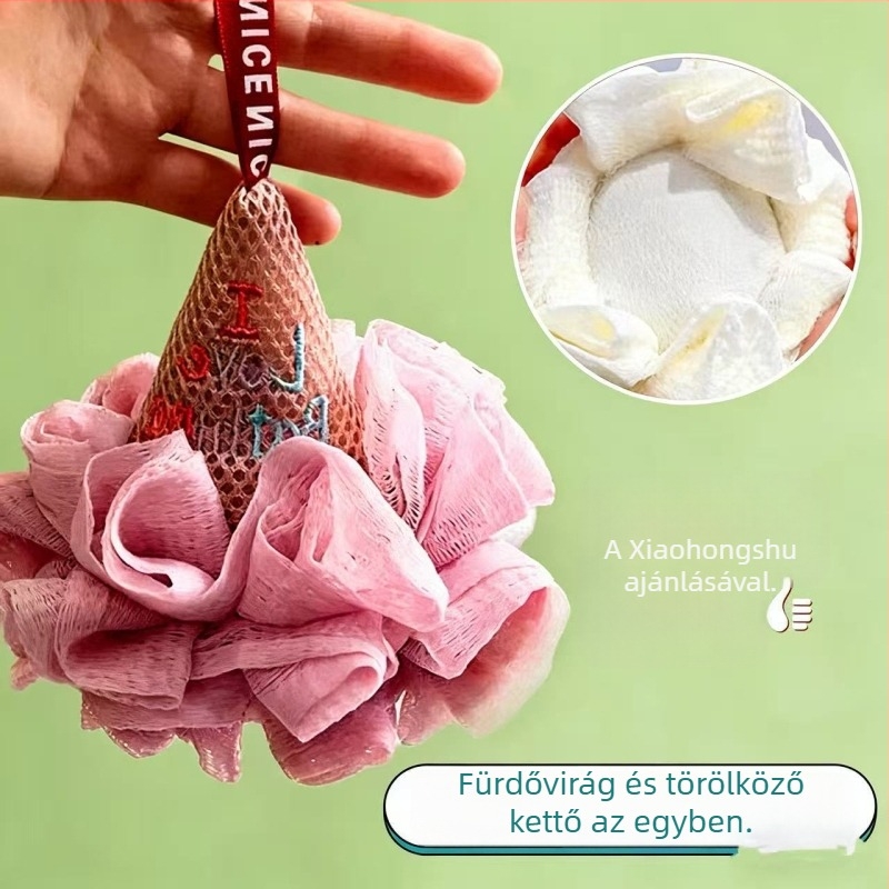 Fürdőgolyó készlet fagylalt formájú, fürdővirágok, hátmasszírozó, habosító háló, habgolyók
