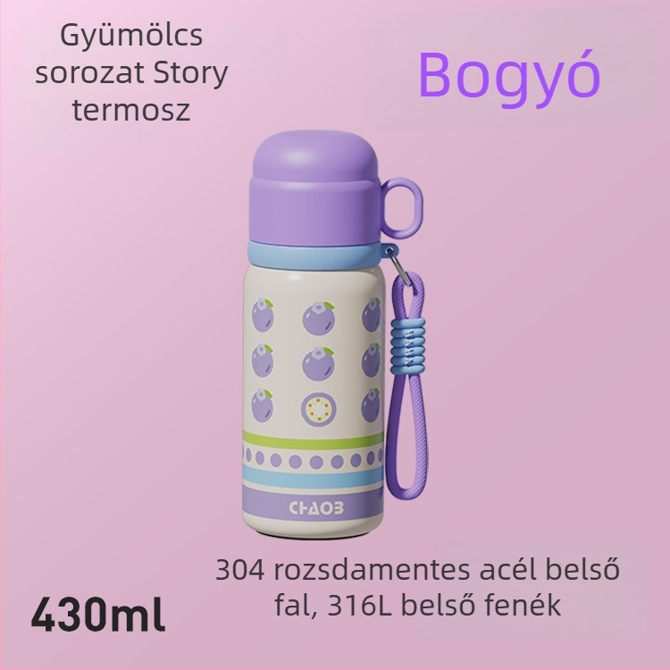 Kis kapacitású szigetelt pohár, belső 316 rozsdamentes acél, hordozható, kompakt