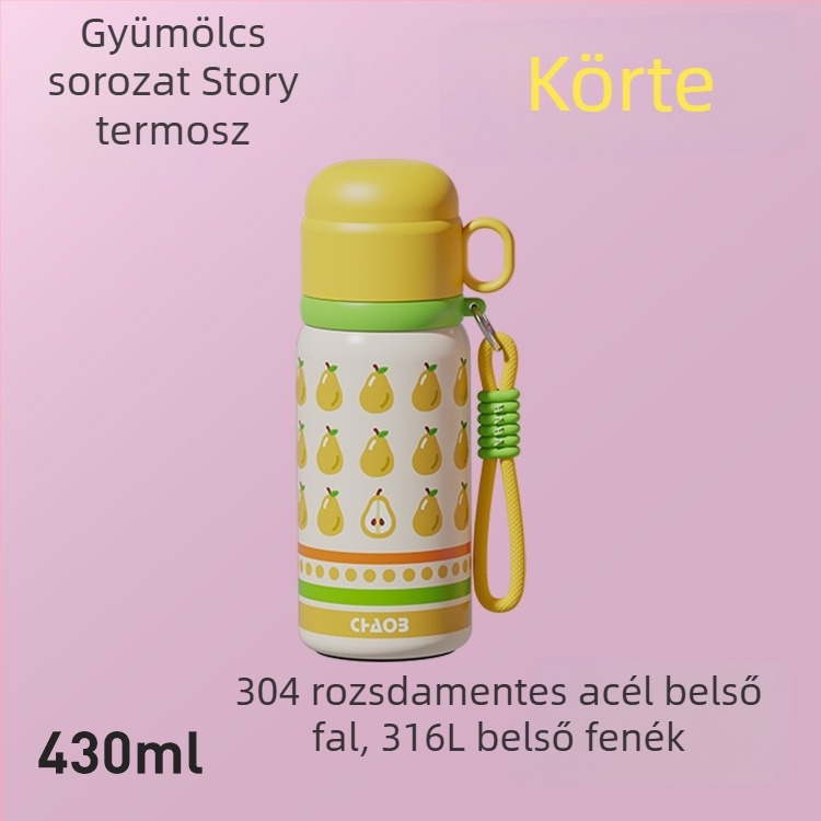 Kis kapacitású szigetelt pohár, belső 316 rozsdamentes acél, hordozható, kompakt