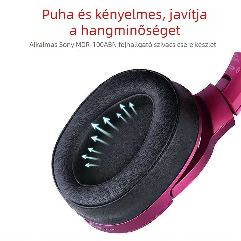 Sony MDR-100ABN WH-H900N fejhallgató fülpárnái és szivacs bevonó készlet