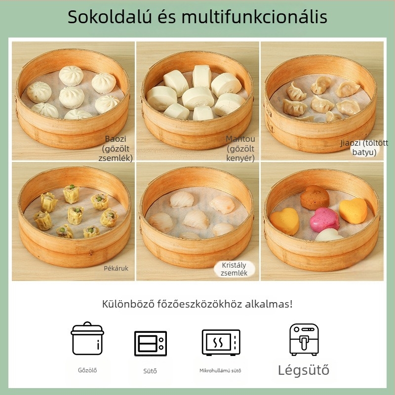 Nem tapadó gőzölő kendő és alátét baozi és mantou számára, pamut géz, párolópapír, háztartási használat