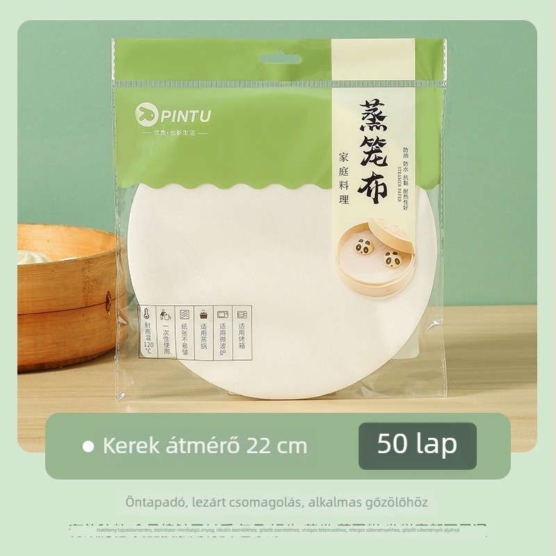 Nem tapadó gőzölő kendő és alátét baozi és mantou számára, pamut géz, párolópapír, háztartási használat