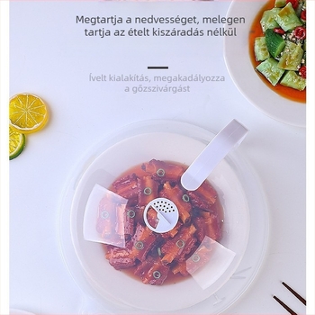 Mikrohullámú sütő fröccsenésvédő fedél, frissességmegőrző tartály, magas hőmérséklethez alkalmas speciális tartály