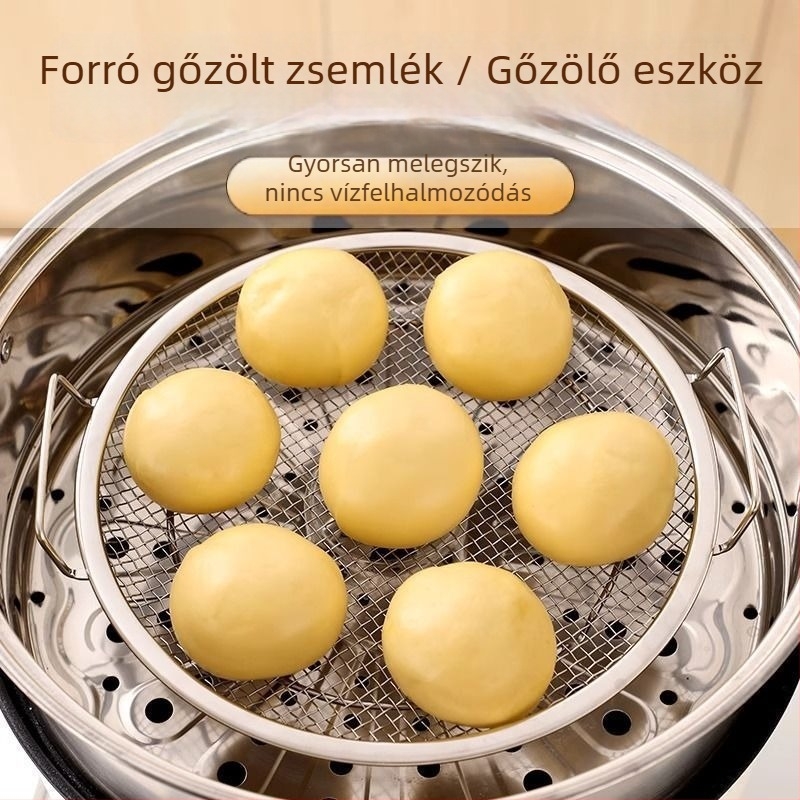 Háztartási rozsdamentes acél gőzölő rács – multifunkcionális gőzölő tálca