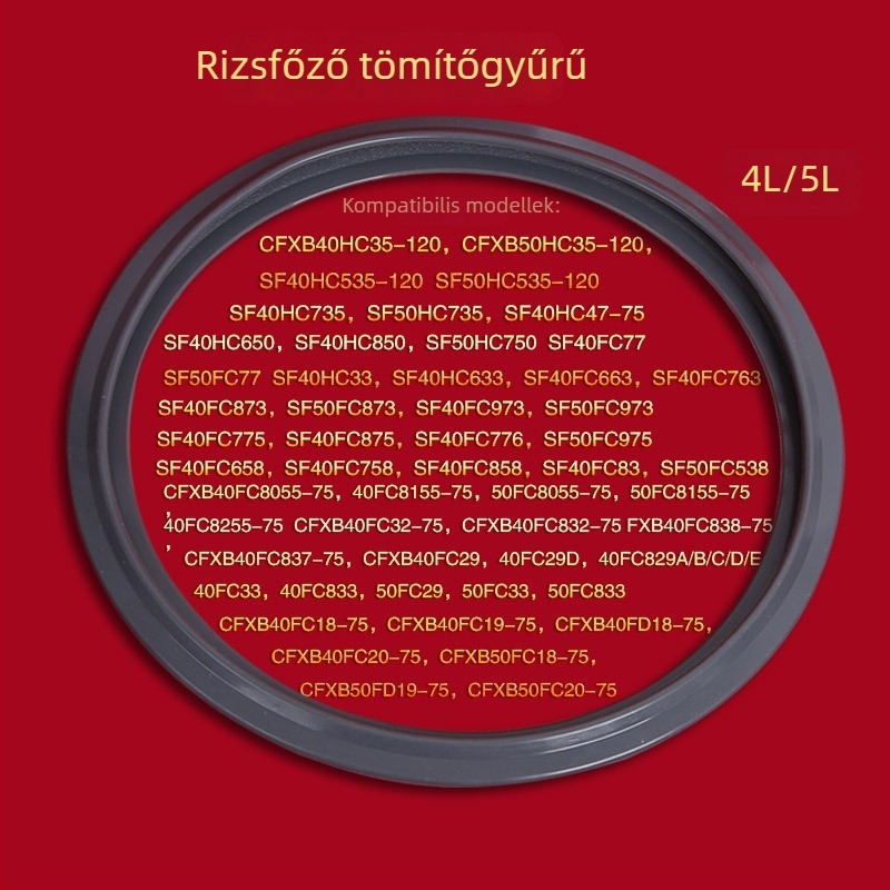 Szilikon tömítőgyűrű Supor rizsfőzőhöz gömbölyű kivitelben, modell SFB40FC77/50FC750, kivehető belső fedél