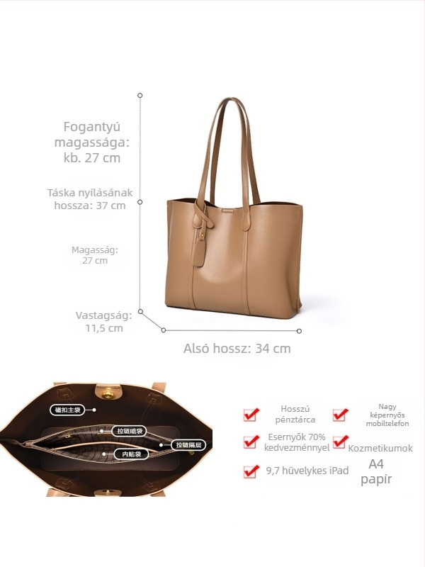Hardy városi retro tote táska, nagy kapacitású, crossbody kivitel