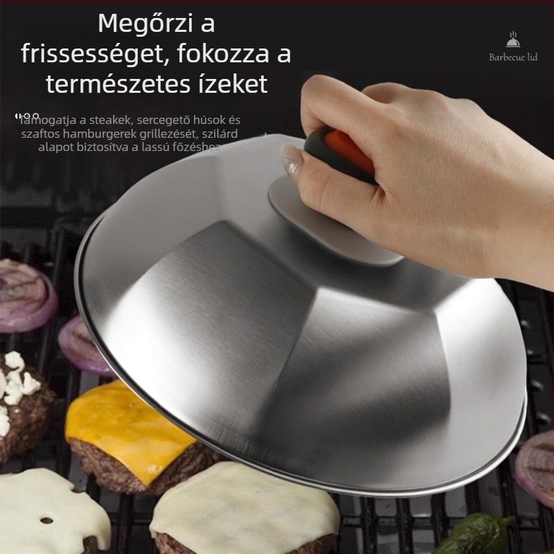 9 hüvelykes rozsdamentes acél grillfedél nyolcszögletű, steakhez és teppanyakihoz
