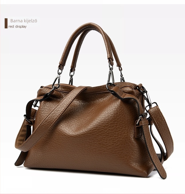 Lychee mintás Boston női táska, nagy kapacitású váll- és crossbody stílusban, európai–amerikai megjelenés