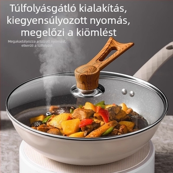 Átlátszó edzett üvegfedél tejfőzőhöz, serpenyőhöz, gőzölőhöz és főzőedényhez; magas hőmérséklet- és ütésálló.