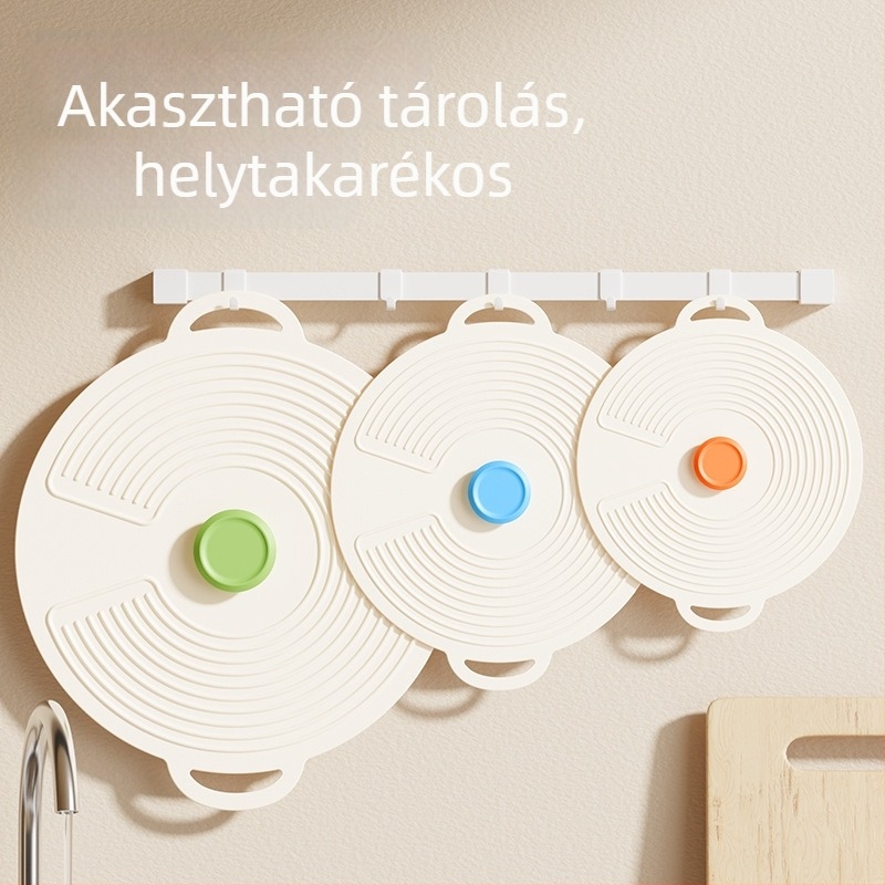 Élelmiszer-minőségű szilikon fedő fazekakhoz és tálakhoz, hőálló, önzáró, porvédő, kör alakú