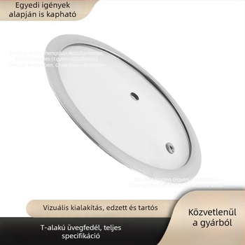 Shenghan T-formájú edényfedő – edzett üvegből, univerzális, átlátszó fedő nem tapadó edényekhez, gőzölőhöz, leveses fazékhoz és wok fedőhöz