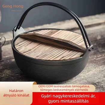 Japán sukiyaki fazék öntöttvasból bevonat nélküli