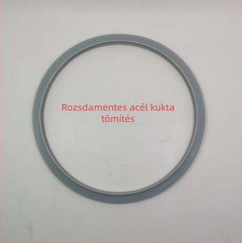 Rozsdamentes acél nyomásos edény tömítőgyűrű, 18–32 cm, szürke, vastag szilikon-gumi gyűrű