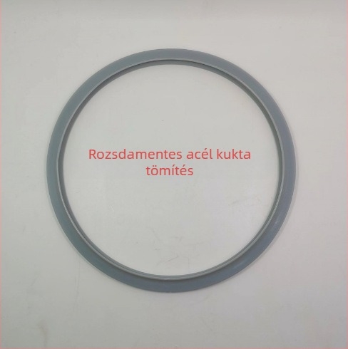 Rozsdamentes acél nyomásos edény tömítőgyűrű, 18–32 cm, szürke, vastag szilikon-gumi gyűrű