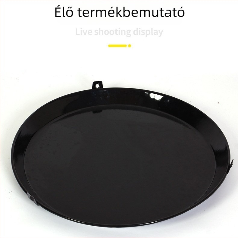 Öntöttvasból készült zománcozott sütőedény, kör alakú, élelmiszer-előkészítésre és vajjal történő sütésre