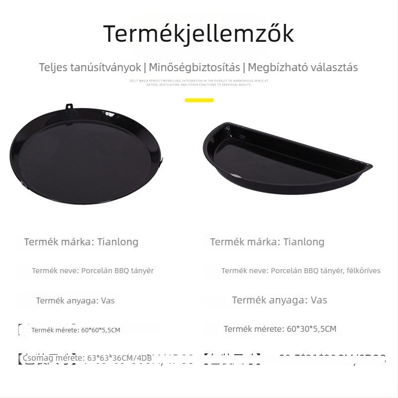 Öntöttvasból készült zománcozott sütőedény, kör alakú, élelmiszer-előkészítésre és vajjal történő sütésre