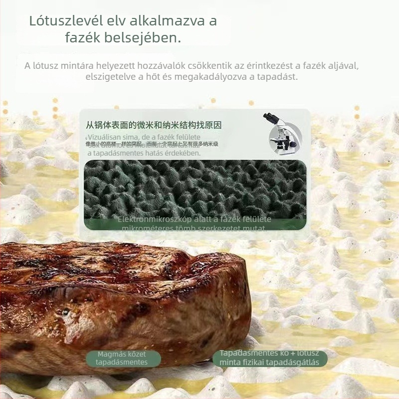 Maifan kő tapadásmentes konyhai edények: serpenyő és edény indukciós vagy gáztűzhelyhez, modell 32