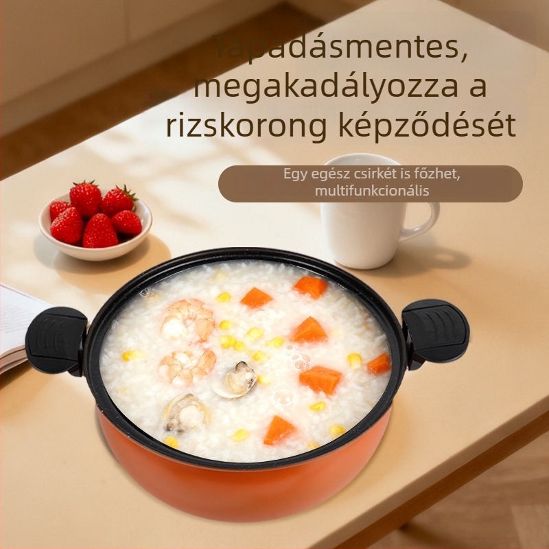 Új modell - multifunkcionális leveses fazék Maifan-kővel, tapadásmentes, vastag alj, nyomás alatti főzéshez