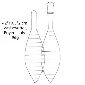 Emajlált vasból készült grillserpenyő csirkéhez, szenesvödrével és csirkecomb tartóval
