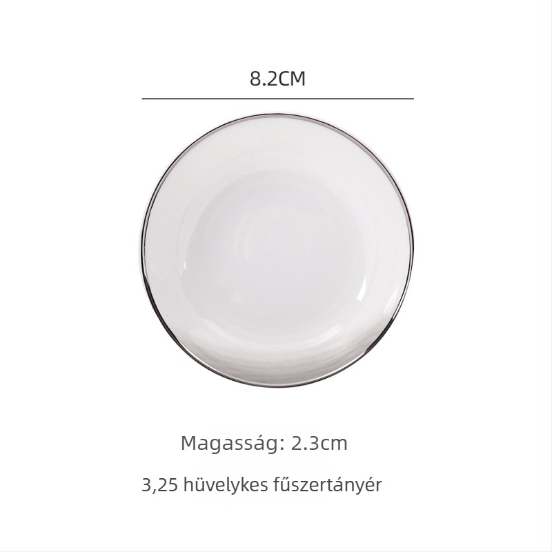 26 éves új modell csontporcelánból készült tál- és tányérkészlet, kerámia étkészlet fényes mázzal, modern minimalista stílus