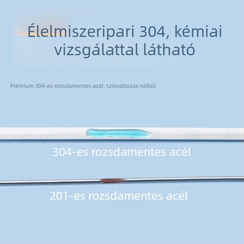 Rozsdamentes acél BBQ nyárs készlet — sík és kör nyársak kültéri grillshez bárányhúshoz