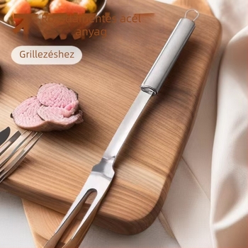 Rozsdamentes acél BBQ húsvilla grillezéshez – kültéri grillszerszám, hús, steak és csirke villája