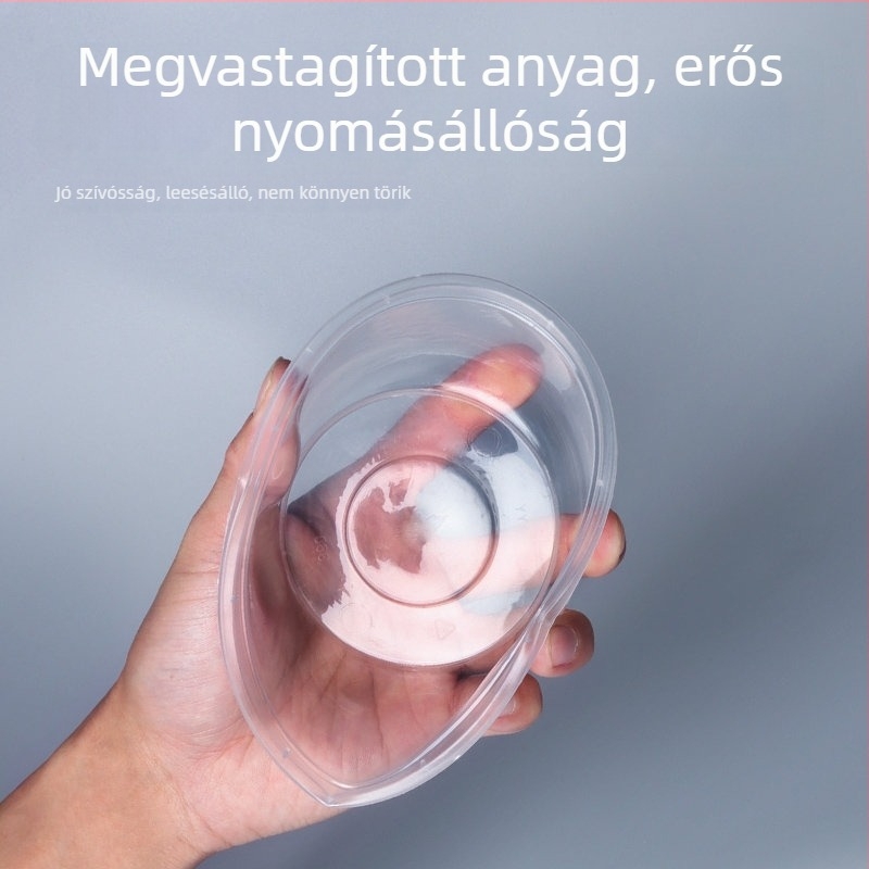 Egyszer használatos műanyag tál fedővel, 300–1000 ml, élelmiszer-minőségű, elvitelhez.