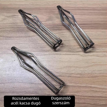 Rozsdamentes acél kacsa sütőeszközök készlet – nyársak, dugók és tartók