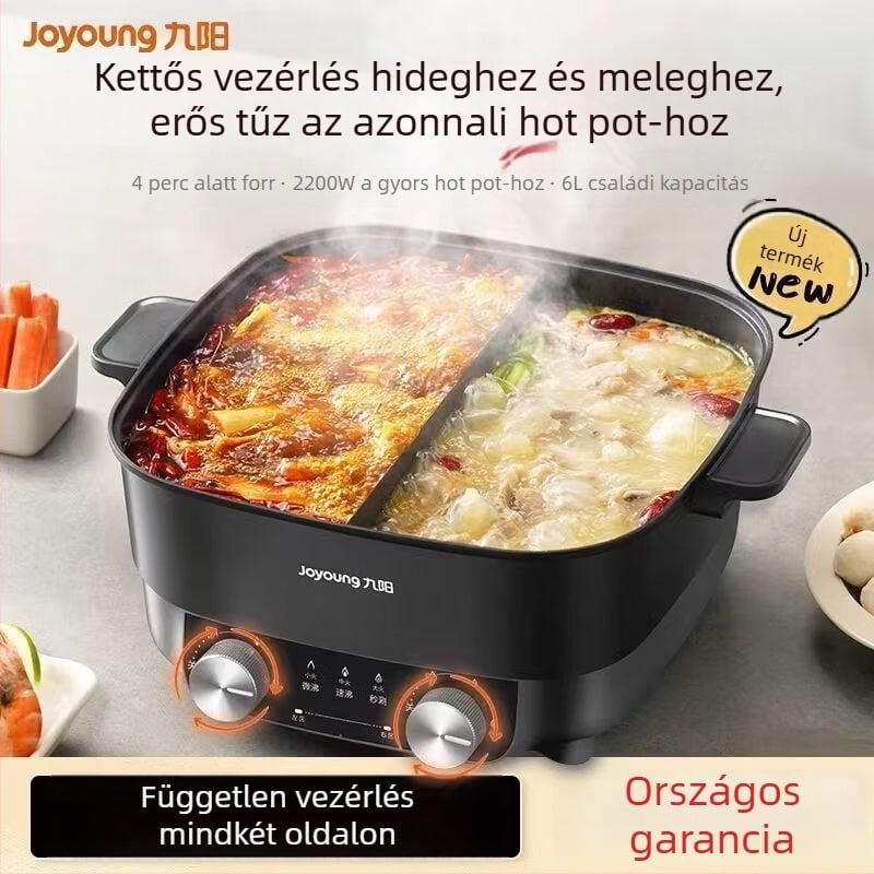 Joyoung-kompatibilis elektromos hot pot HG60-G106, nagy teljesítmény, 6L kapacitás, többfunkciós yin-yang edény