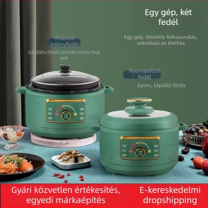 Többcélú elektromos forró edény és nyomásos rizsfőző, 3,5 L, 110 V, háztartási készülék