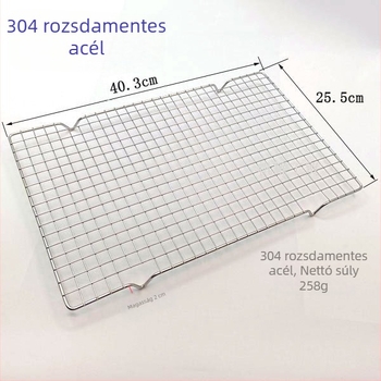 304 rozsdamentes acél négyszögletes grillsütő rács, grillezéshez, hűtéshez, szárításához, lecsöpögtetéséhez és felolvasztásához