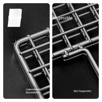 Rozsdamentes acél halas grill-klipsz és grills háló, nagy méretű kereskedelmi grills háló halakhoz és zöldségekhez