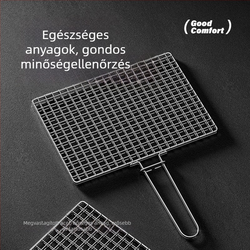 Rozsdamentes acél halas grill-klipsz és grills háló, nagy méretű kereskedelmi grills háló halakhoz és zöldségekhez